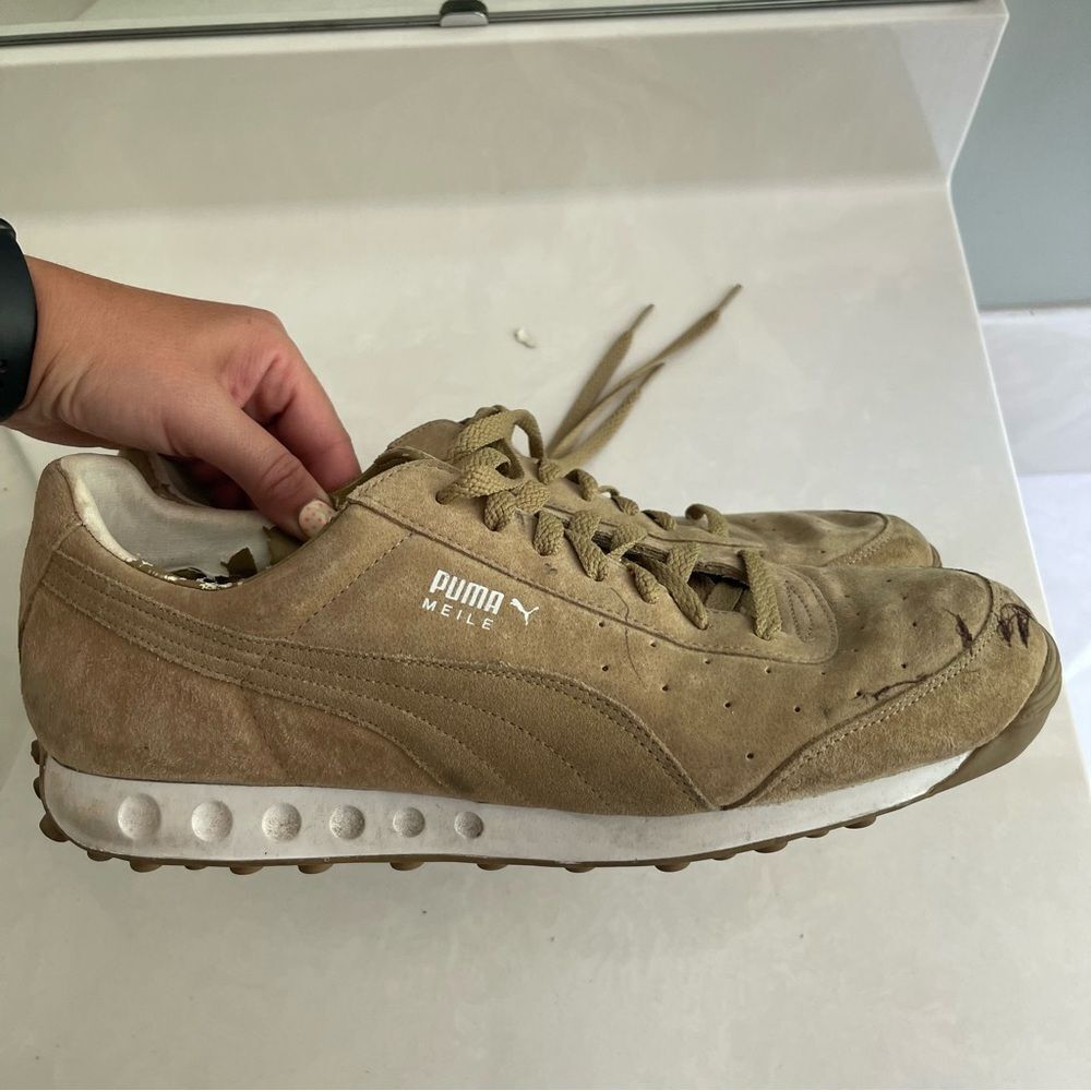 Puma Men's Brown Suede Sneakers - Picture 10 of 13